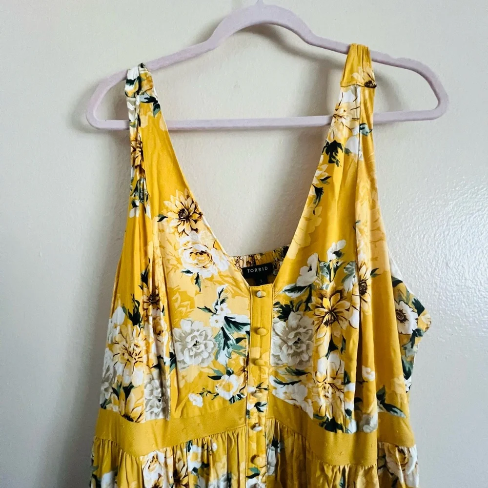 Torrid Maxi Challis Button-Front Dress 🌻 - Picture 4 of 5